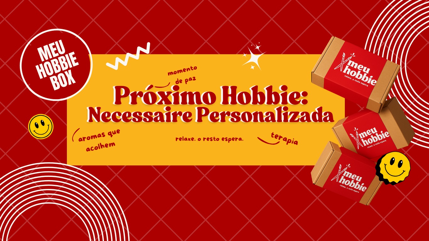 Banner da box de Pintura em Xícara da Meu Hobbie. Próximo Hobby: Velas.